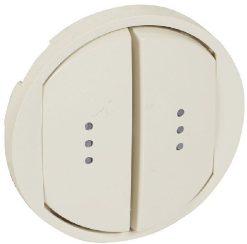 Лицевая панель Legrand Celiane для 2-кл. выключателя с подсветкой слоновая кость картинка